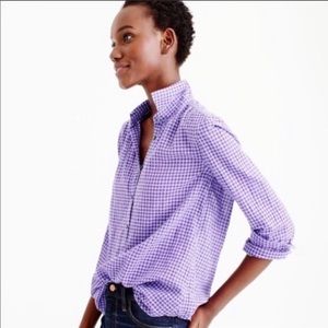 JCrew Factory Purple Gingham